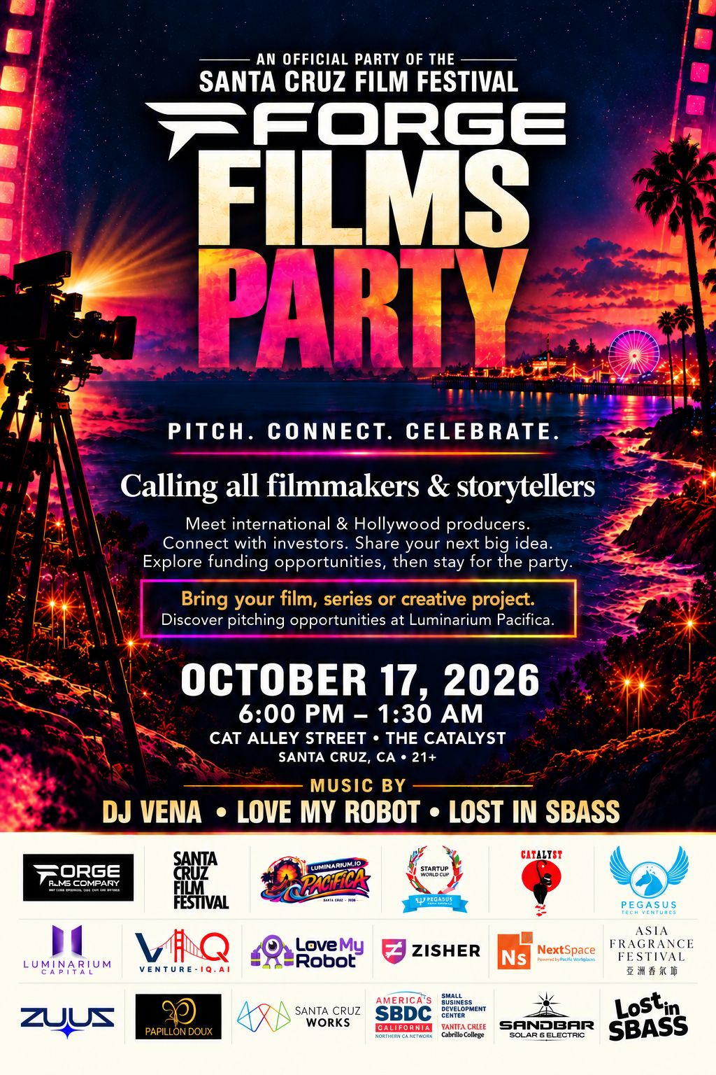 Forge Films Company Party — Oct 17 at The Catalyst, Santa Cruz