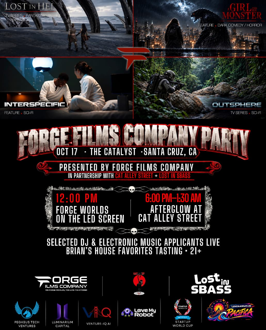 Forge Films Company Party — Oct 17 at The Catalyst, Santa Cruz