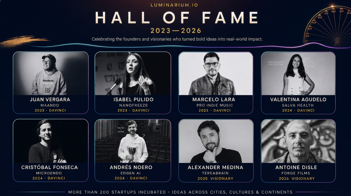 Luminarium.io Hall of Fame 2023–2026 founders